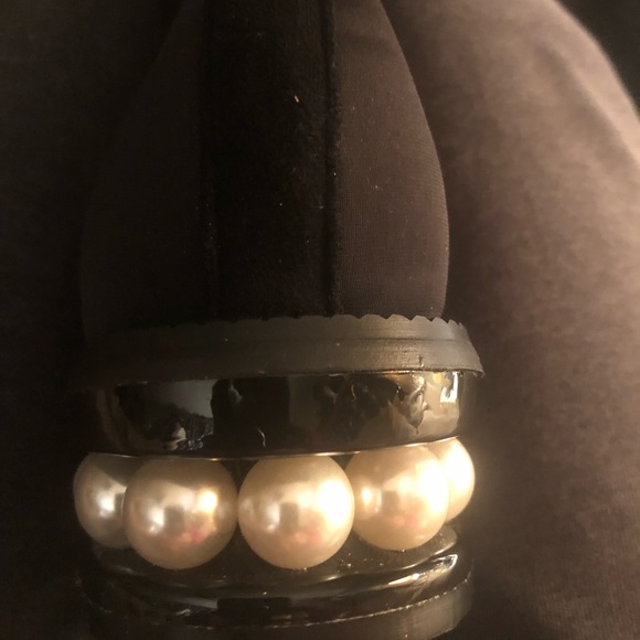 Women’s Hotkiss over the knee boots size 8.5, black faux suede/nylon 21” tall - Picture 9 of 10